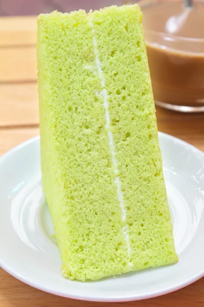 Pandan cake. — Stock Photo, Image