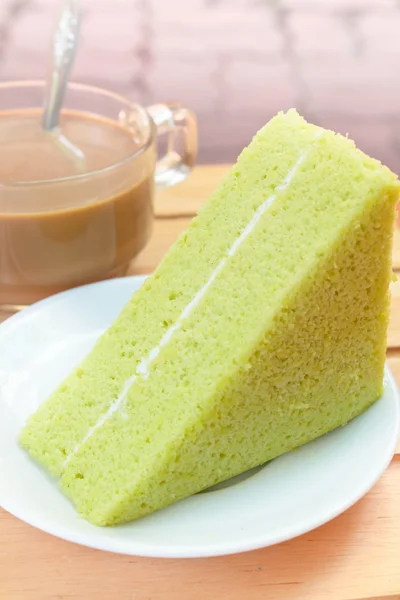 Pandan cake. — Stock Photo, Image