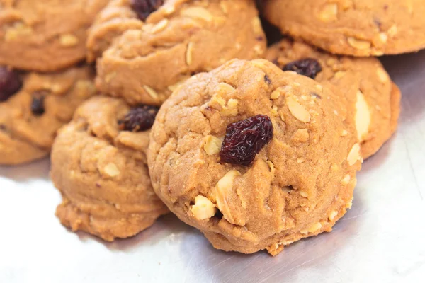 Oatmeal Rozijnen cookies. — Stockfoto