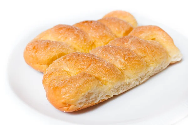 Сладкие булочки с маслом и сахаром . — стоковое фото