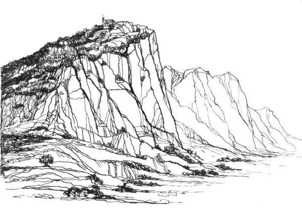 Landscape Sketch Mountains