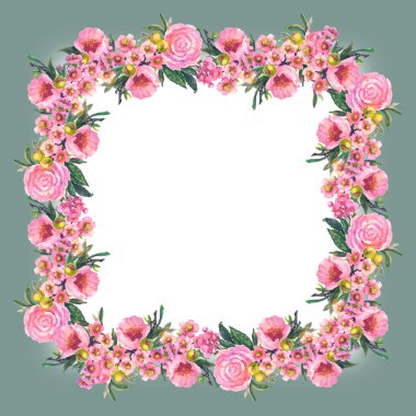 Peonies çerçeve