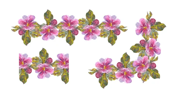 Set de banner de flores — Foto de Stock