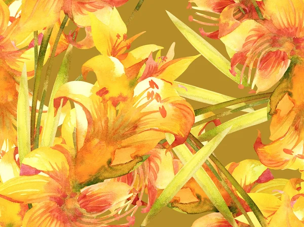 Lily  Pattern — Stock Photo, Image