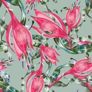 kırmızı Çiçek deseni