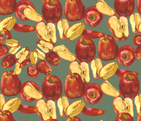 Appels naadloze patroon — Stockfoto