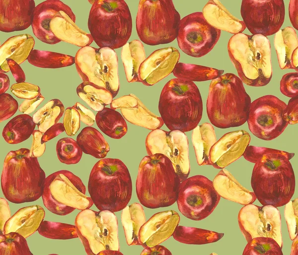 Appels naadloze patroon — Stockfoto