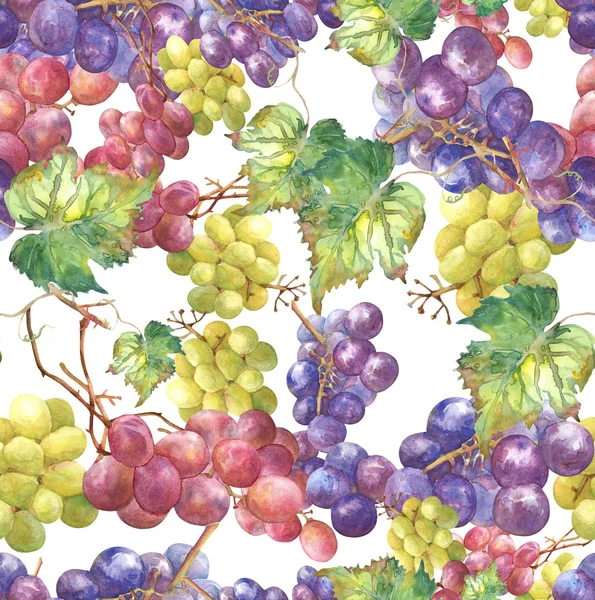 Виноград бесшовный узор — стоковое фото