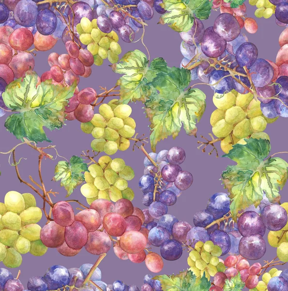 Watercolor grape pattern Stock Photo by ©ZeninaAsya 225667500