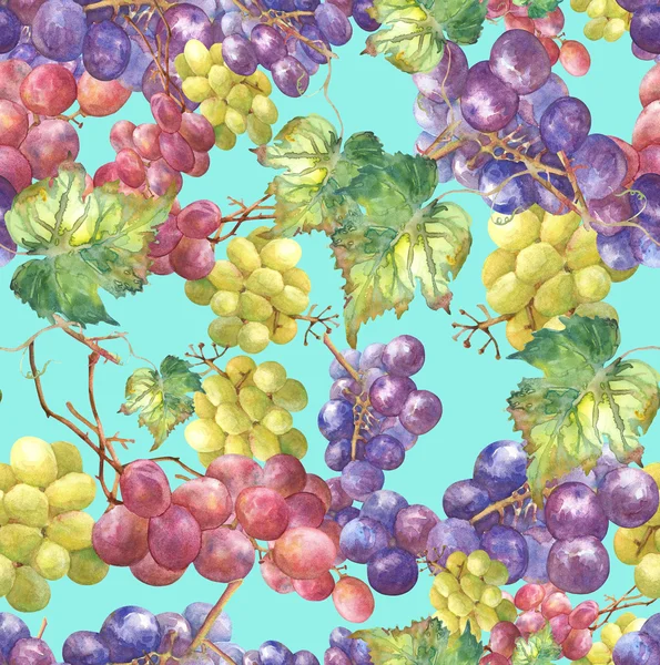 Виноград бесшовный узор — стоковое фото