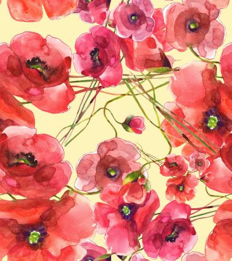 Poppies seamless modeli