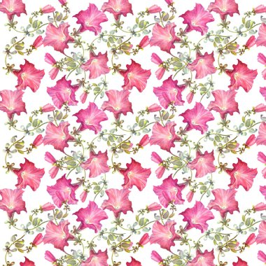 petunya çiçeği seamless modeli