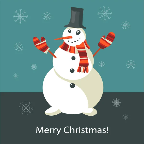 Різдво сніговик — стоковий вектор