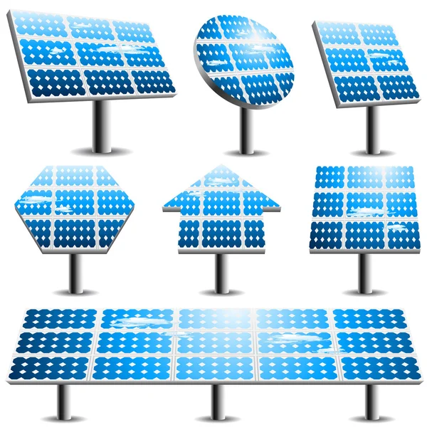 Paneles solares — Vector de stock