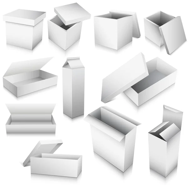 Illustration of 3D boxes — Stock Vector