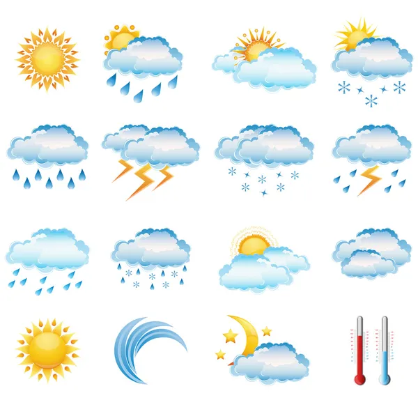 Weather icons — Stock Vector