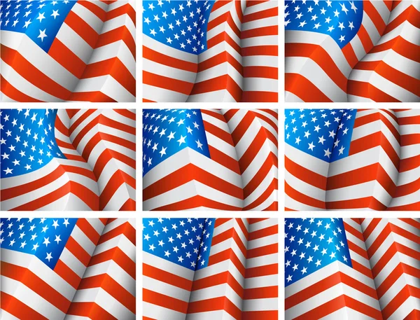 Banderas de Estados Unidos — Archivo Imágenes Vectoriales