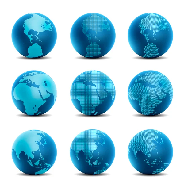 Globusy — Wektor stockowy