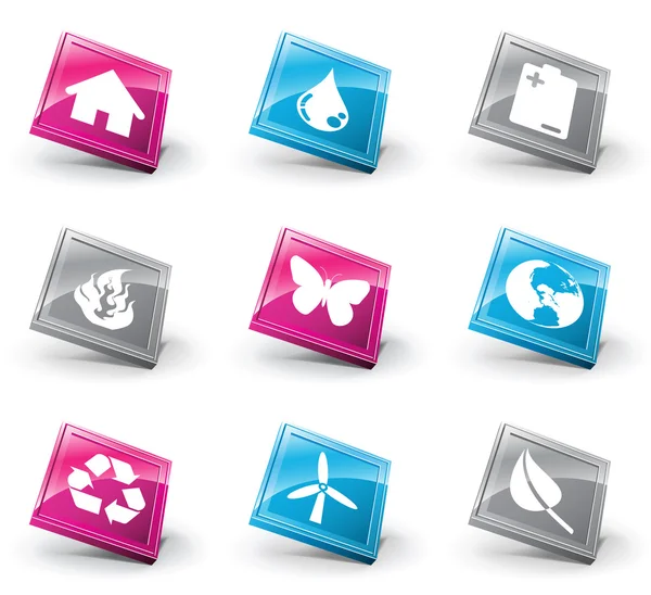 3D icons — Stock Vector