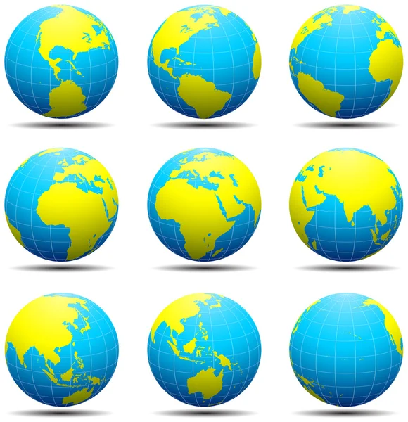 Globes — Stock Vector