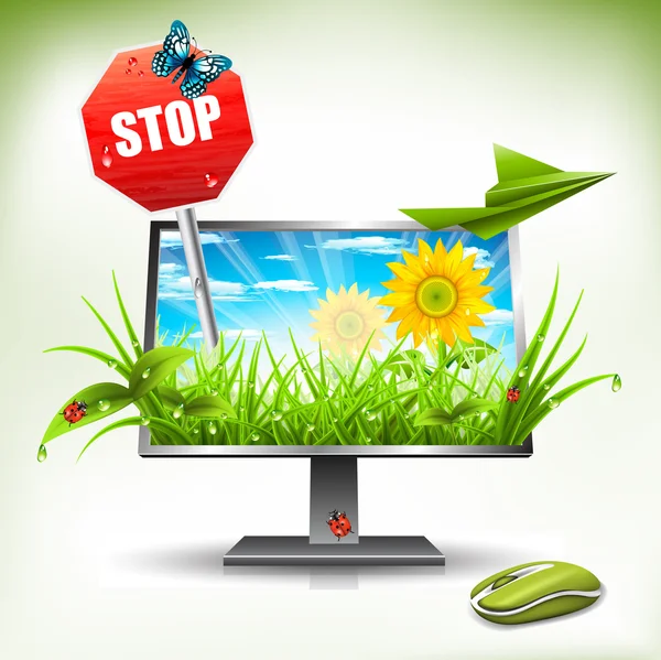 Monitor — Stock Vector