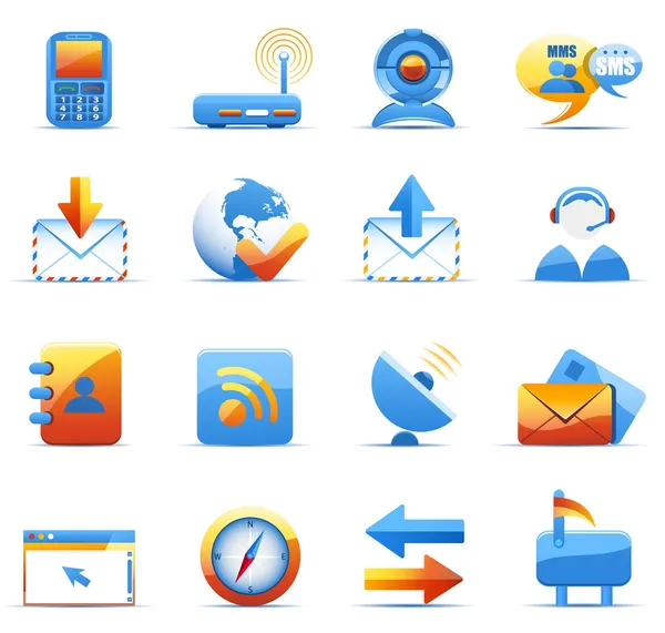 Communicatie-iconen — Stockvector