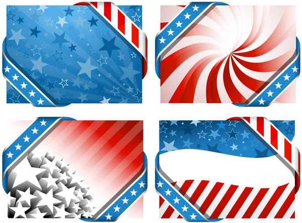 Fourth of July banners — Stock Vector