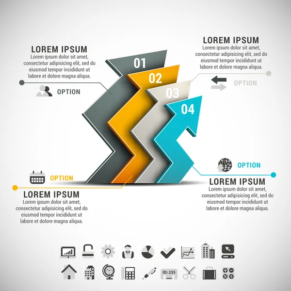 Infografica aziendale — Vettoriale Stock