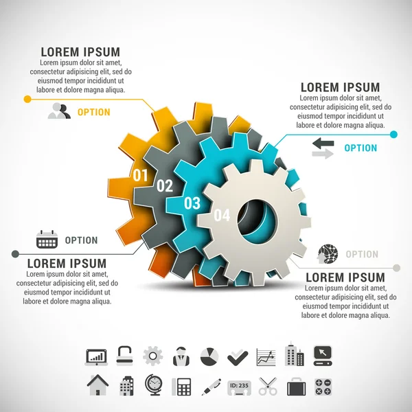 Infográfico — Vetor de Stock