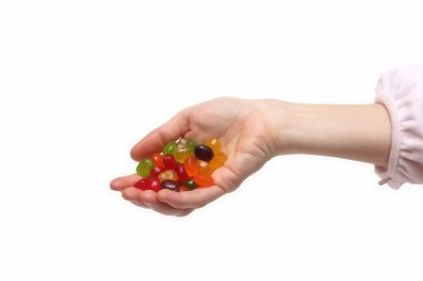 Candy lolipop onun elinde