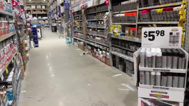 Augusta Usa Lowes Retail Superstore Pan Interior Painting Area — 비디오
