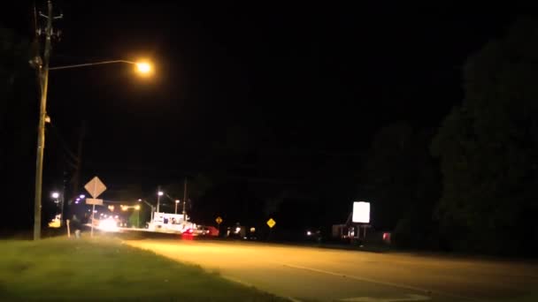 Augusta Usa Ruch Nocny Ruchliwej Ulicy Miejskiej — Wideo stockowe