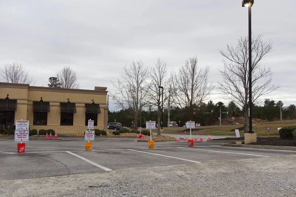 Augusta Usa Zaxbys Restaurante Recoger Orden Estacionamiento Signos — Foto de Stock