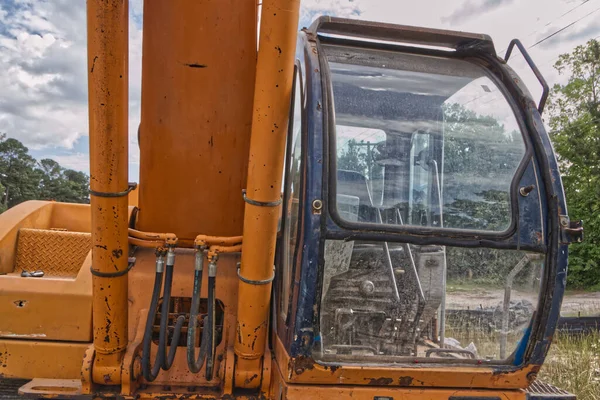 Augusta Usa Шосе Мостобудування Backhoe Drivers Cabin — стокове фото