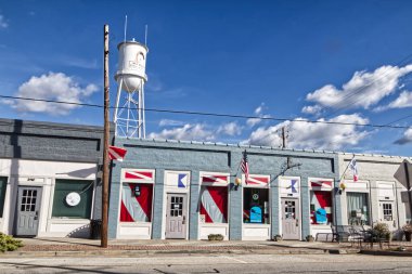 Appling, Ga USA - 10 10 10 10 21: Downtown Applng Georgia Vintage küçük perakende mağazaları 
