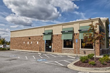 Grovetown, Ga USA - 10 14 21: McAlisters Şarküteri restoran manzaralı