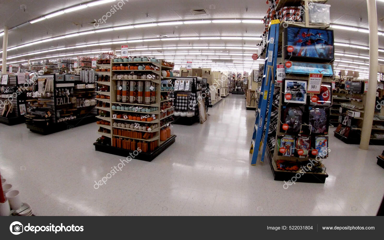 Augusta Usa Hobby Lobby Retail Store Interior Stock Editorial