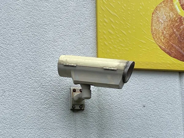 Câmera Segurança Montada Uma Parede Exterior Geórgia — Fotografia de Stock