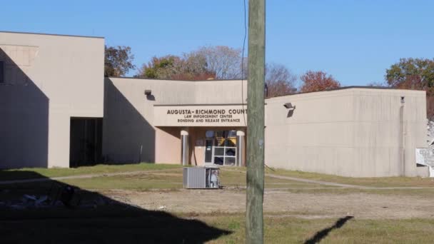 Augusta Usa Demolice Staré Věznice Richmond County Walton Way 401 — Stock video
