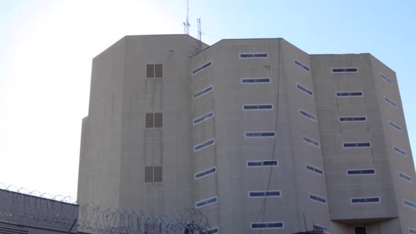 Augusta Usa Rozbiórka Starego Więzienia Hrabstwa Richmond Przy Ulicy Walton — Wideo stockowe