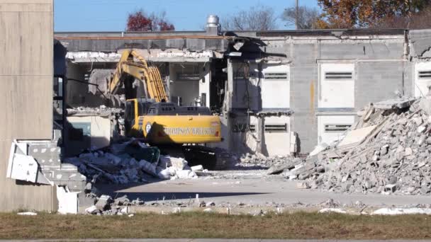 Augusta Eua Demolição Antiga Prisão Richmond County Escavadora 401 Walton — Vídeo de Stock