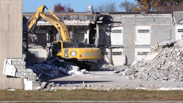 Augusta Eua Demolição Antiga Prisão Richmond County Escavadora 401 Walton — Vídeo de Stock