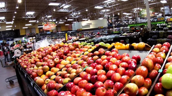 Columbia County Usa Kroger Retail Grocery Store Interior Holiday Shoppers — Stock Photo, Image