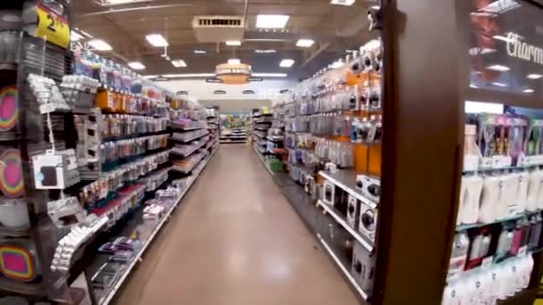 Columbia County Usa Kroger Tienda Comestibles Por Menor Pasillo Electrónica — Vídeo de stock