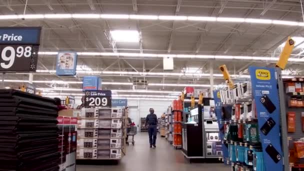 Evans Usa Walmart Negozio Dettaglio Interni Gli Acquirenti Del Ringraziamento — Video Stock