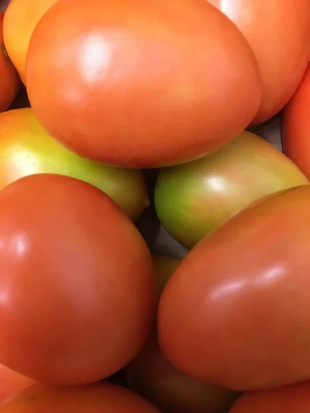 Pile Roma Tomatoes Display Grocery Store Georgia — Stock Photo, Image