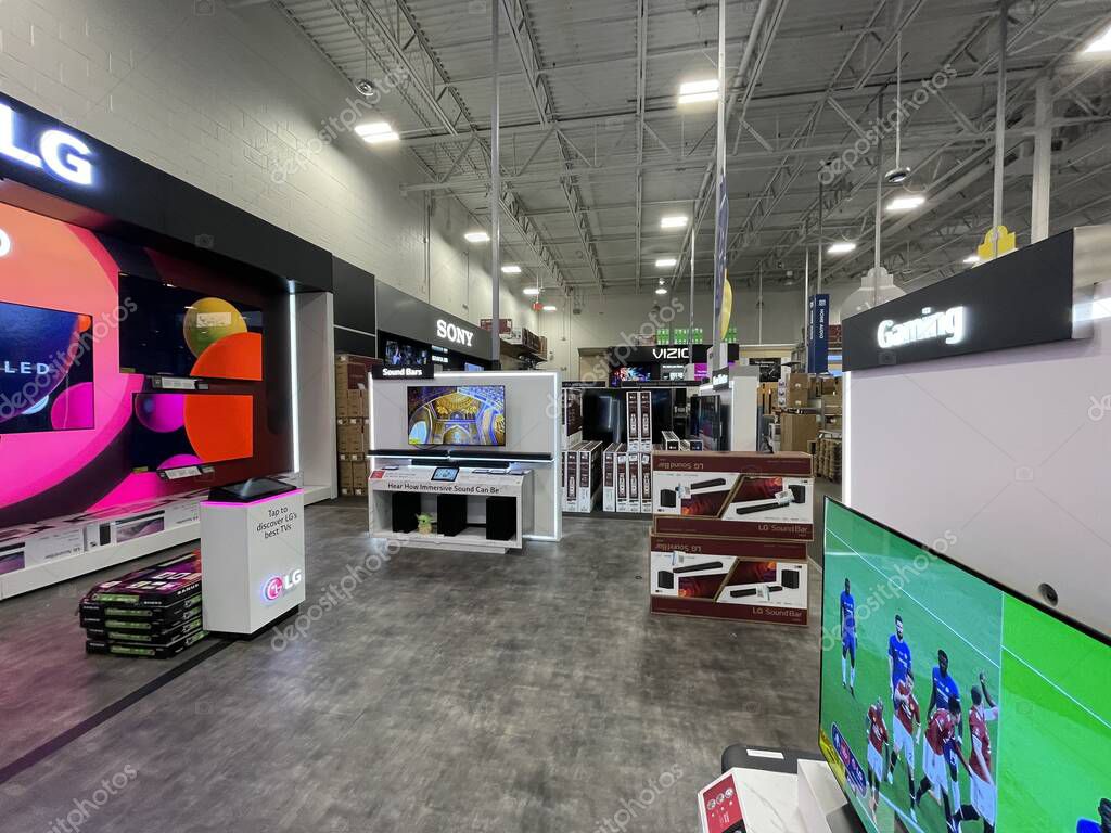 Augusta, Ga USA - 12 05 21: Best Buy retail electronics store interior
