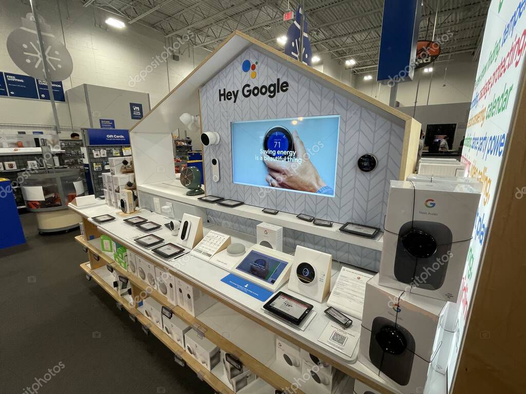 Augusta, Ga USA - 12 05 21: Best Buy retail electronics store interior