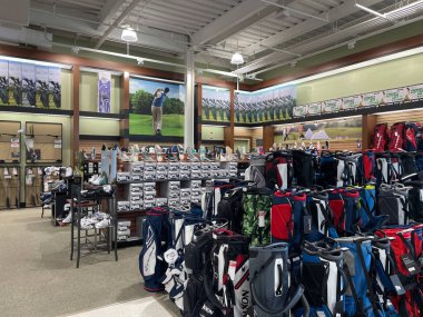 Augusta, Ga USA - 12 04 21: Dicks Sporting Goods retail store interior in the Augusta Mall