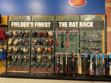 Augusta, Ga USA - 12 04 21: Dicks Sporting Goods retail store interior in the Augusta Mall